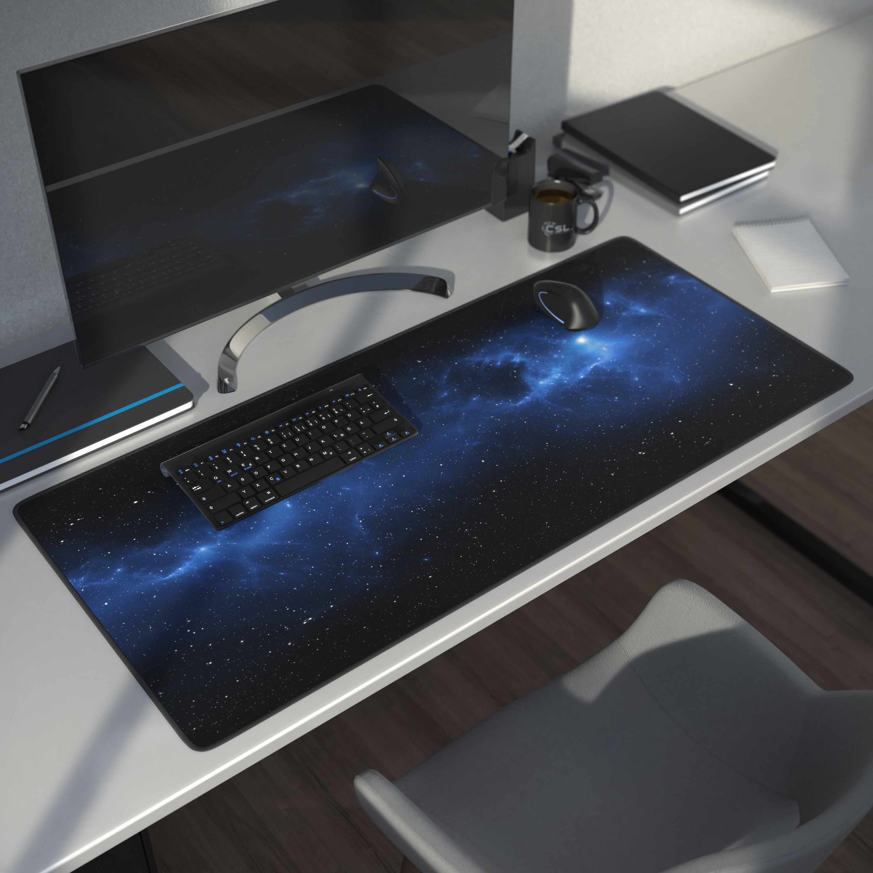 CSL Gaming Mauspad, XXL Schreibtischunterlage 900 x 400mm, Präzision & Geschwindigkeit, Stars Design