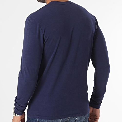 Tee Shirt Manches Longues Logo Bleu Marine