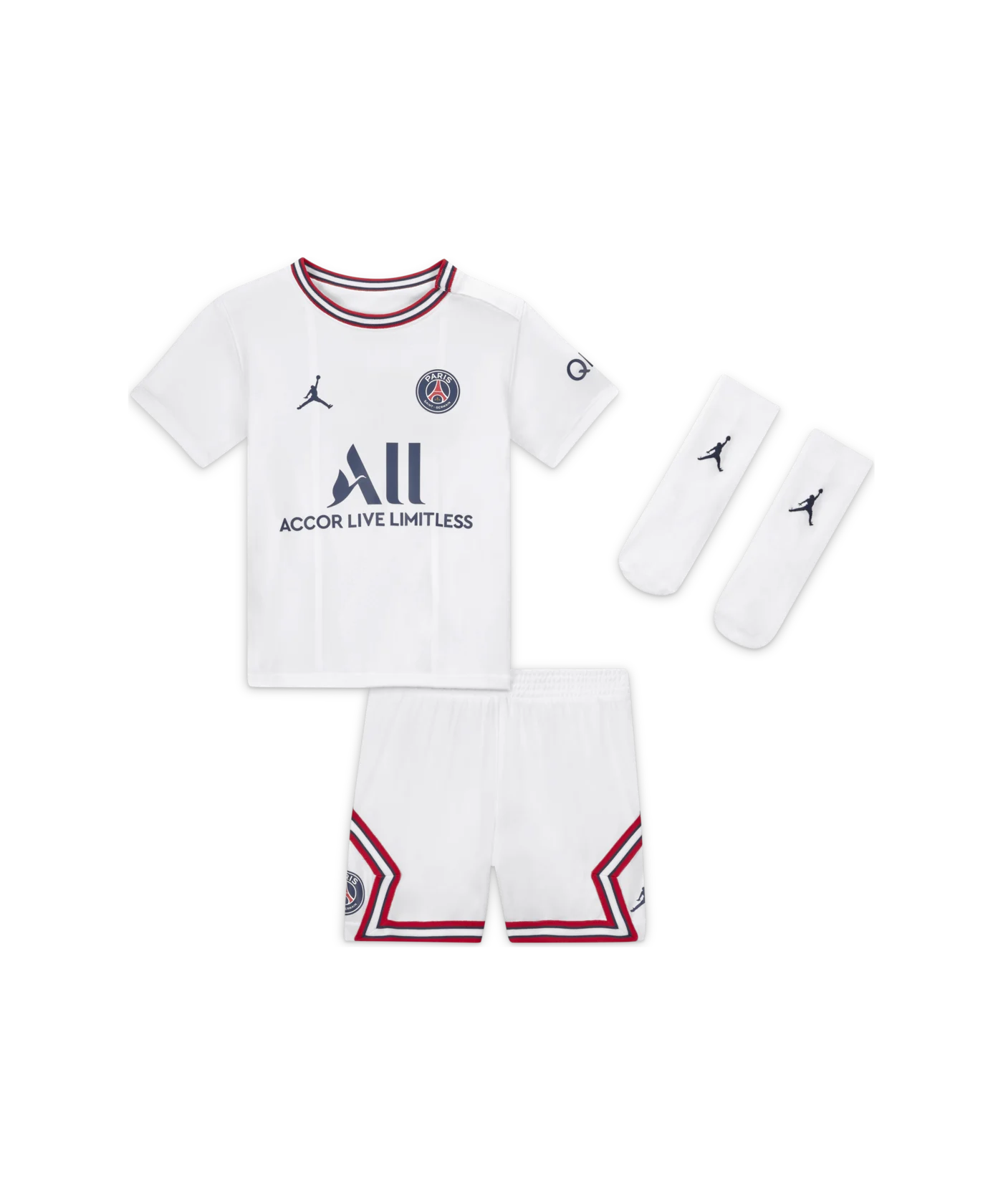 Jordan Paris St. Germain Babykit 4th 2021/2022 Weiss F101