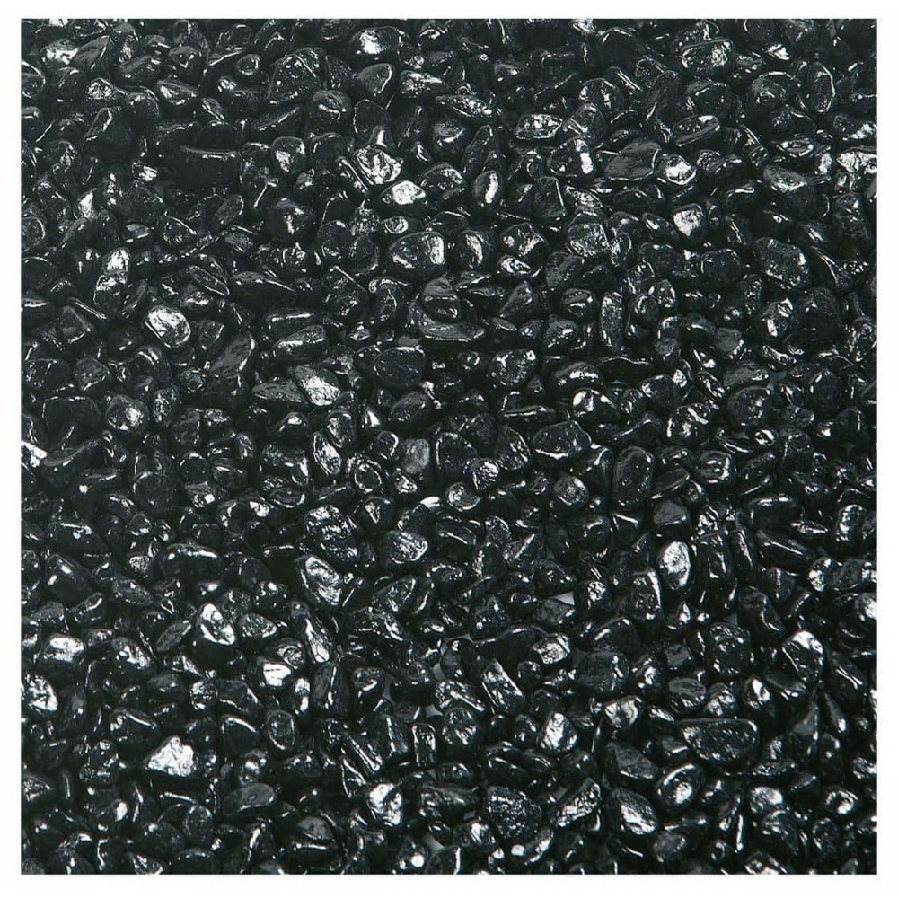 Gravier néon noir, 1 kg, pour aquarium.
