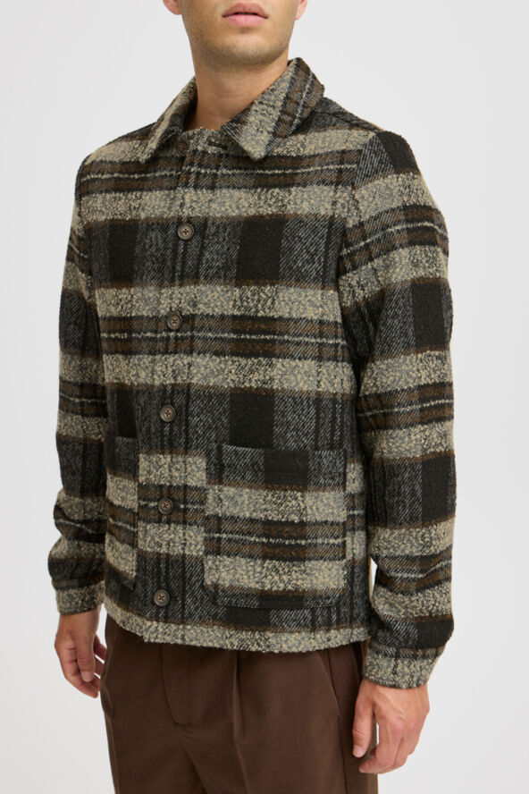 Casual Friday CFJENS checked jacket Gothic olive