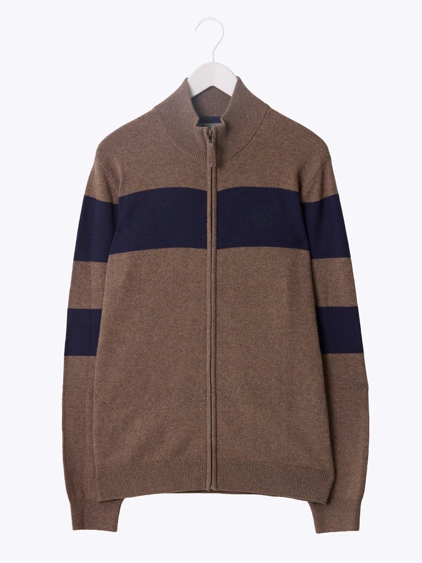 Lucien stripet cardigan Shitake