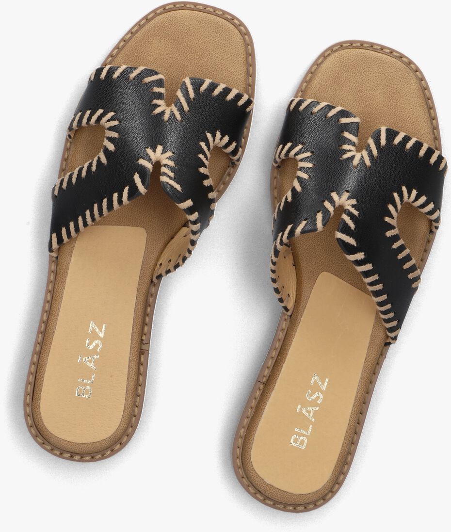 zwarte blasz slippers 0657-03