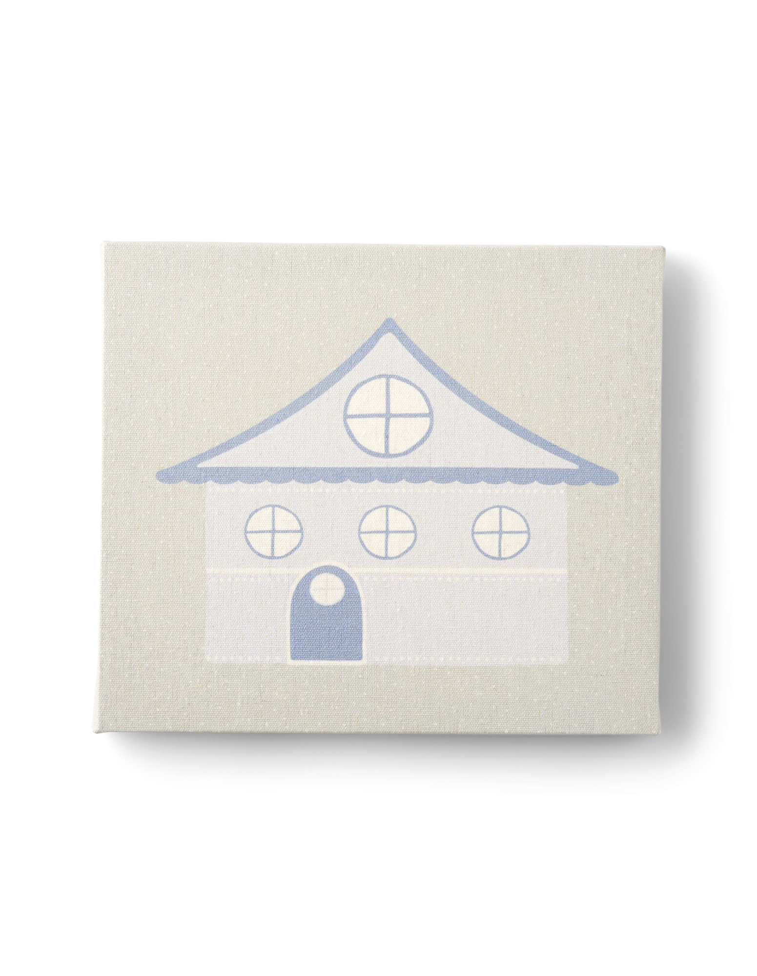 Lærred med motiv | Bomuld/polyester. 21 x 24 cm. | Ice Blue