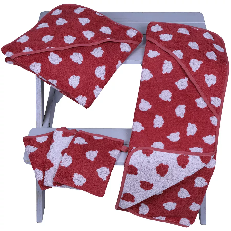 WÖRNER SÜDFROTTIER Druckknopflätzchen Teddy rot 2er Set