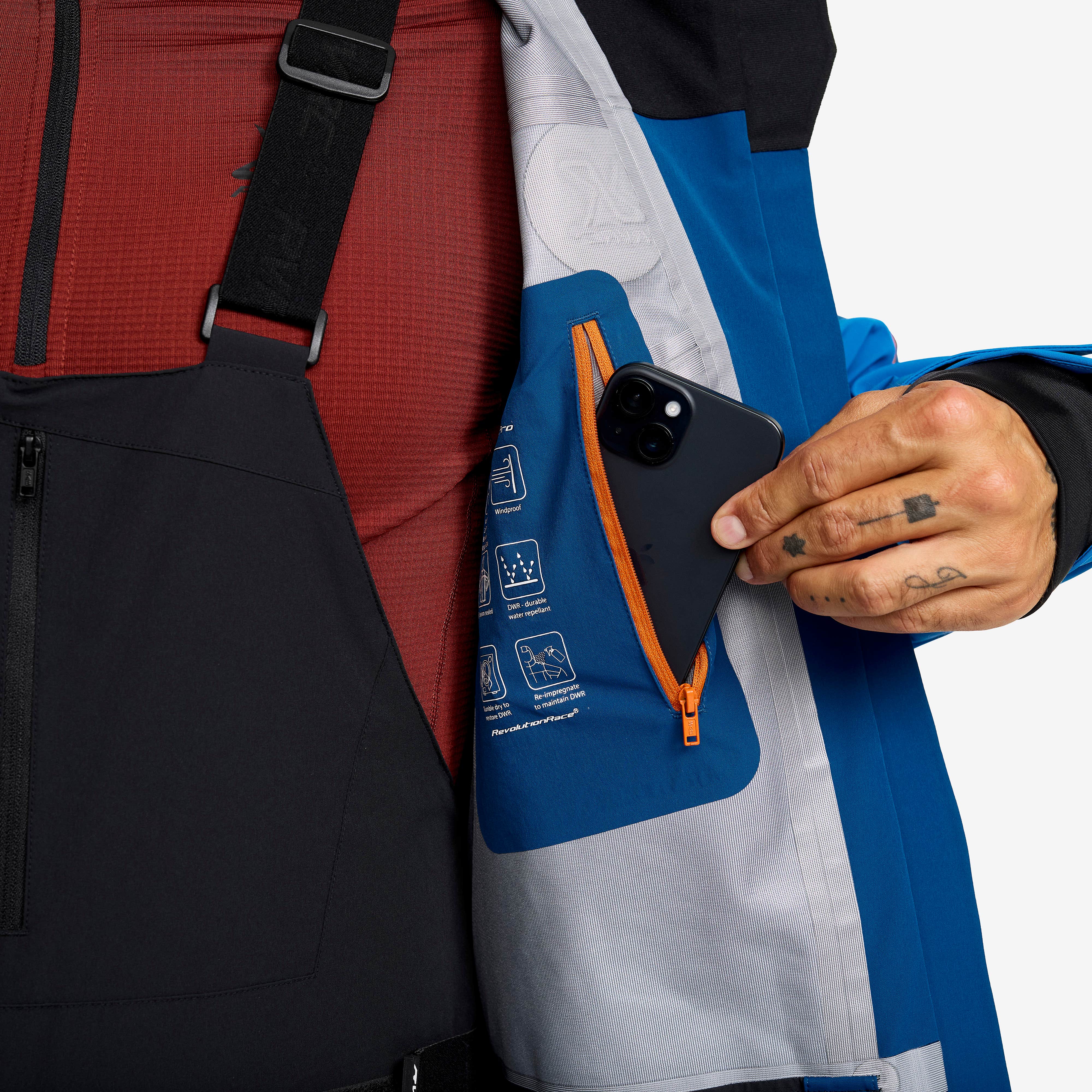Atlas 3L Ski Jacket Herre Imperial Blue/Blue Opal