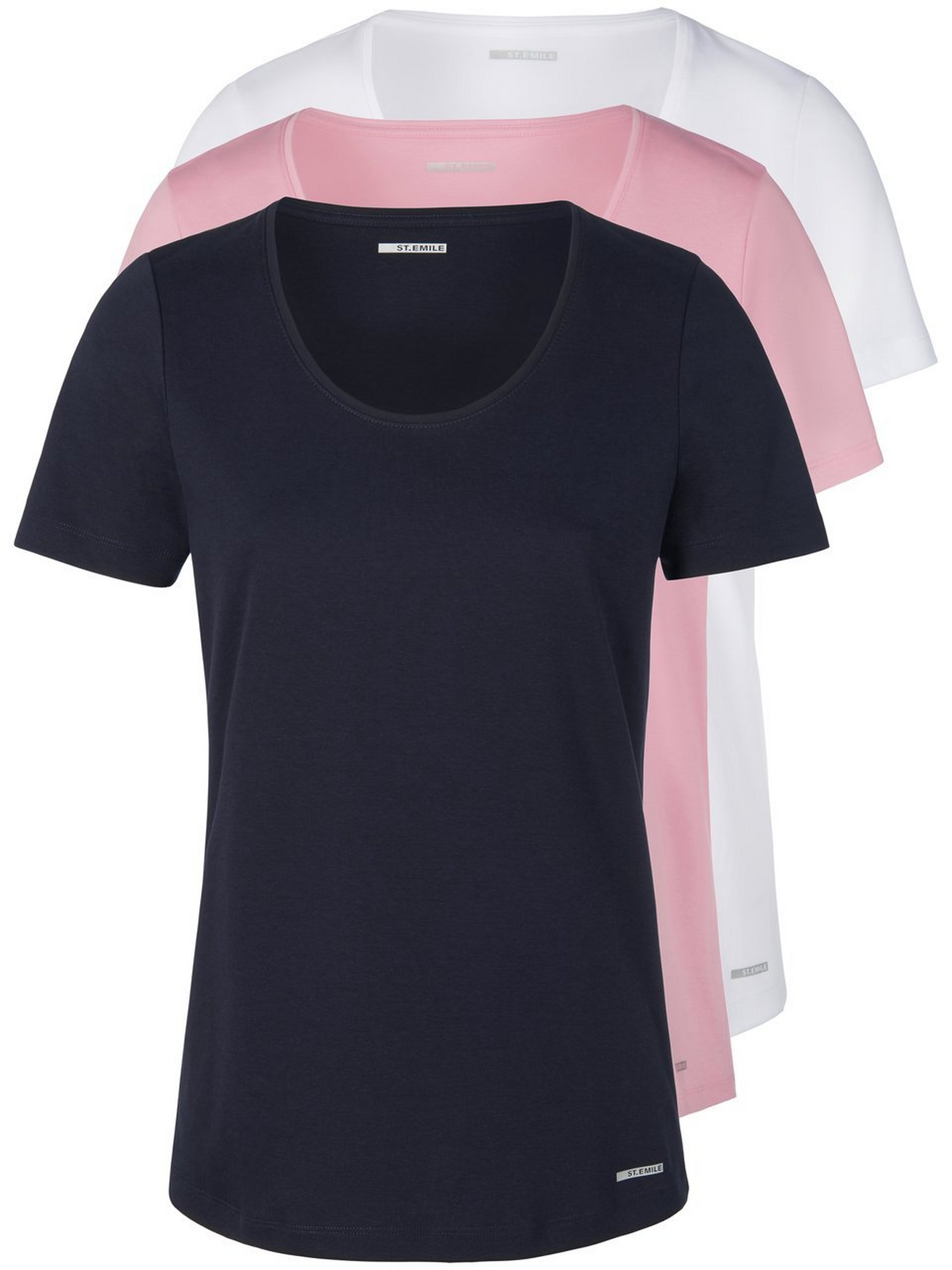 Rundhals-Shirt im 3er-Set