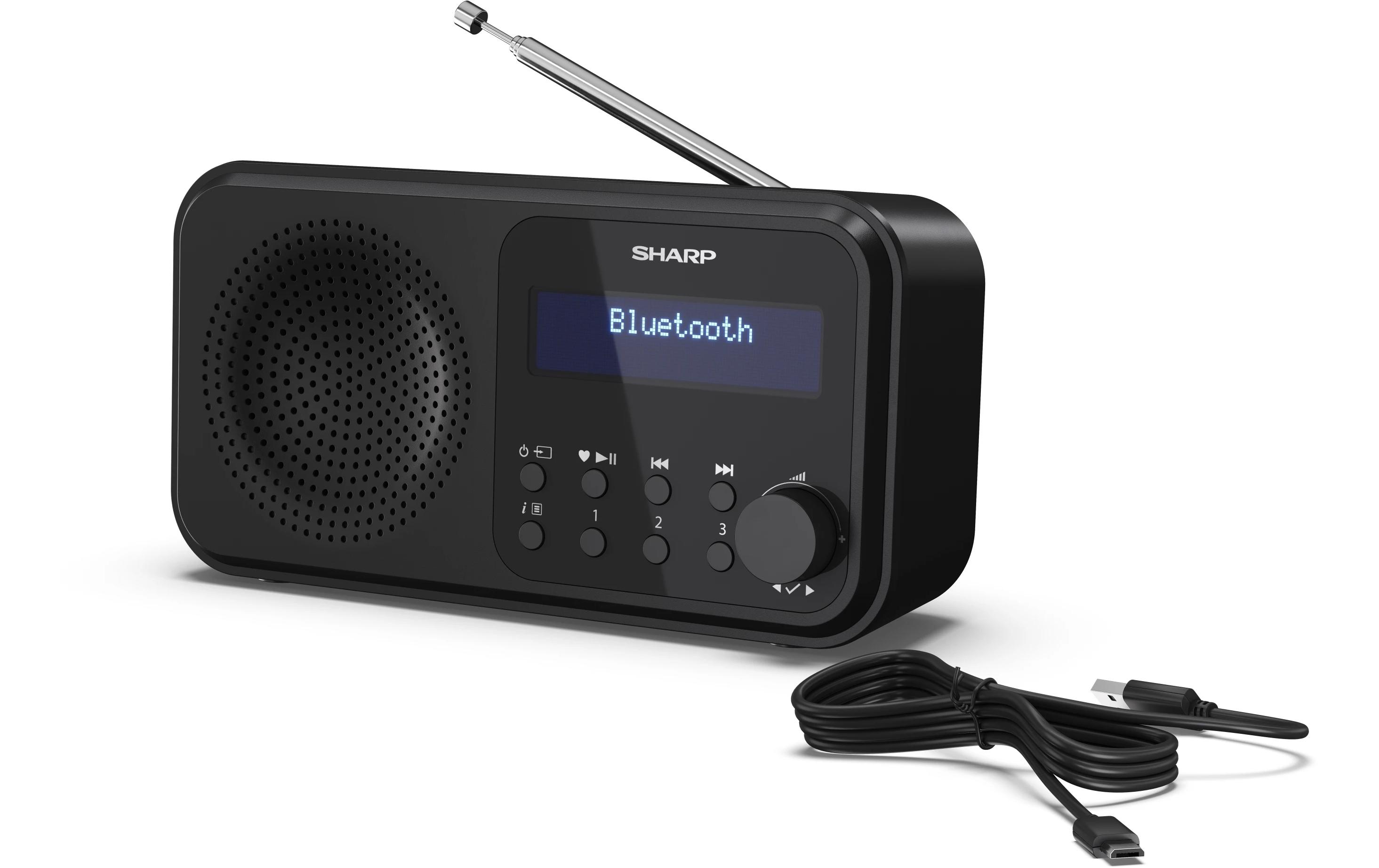 DAB+ Radio DR-P420 – SchwarzTragbares Digitalradio mit Bluetooth