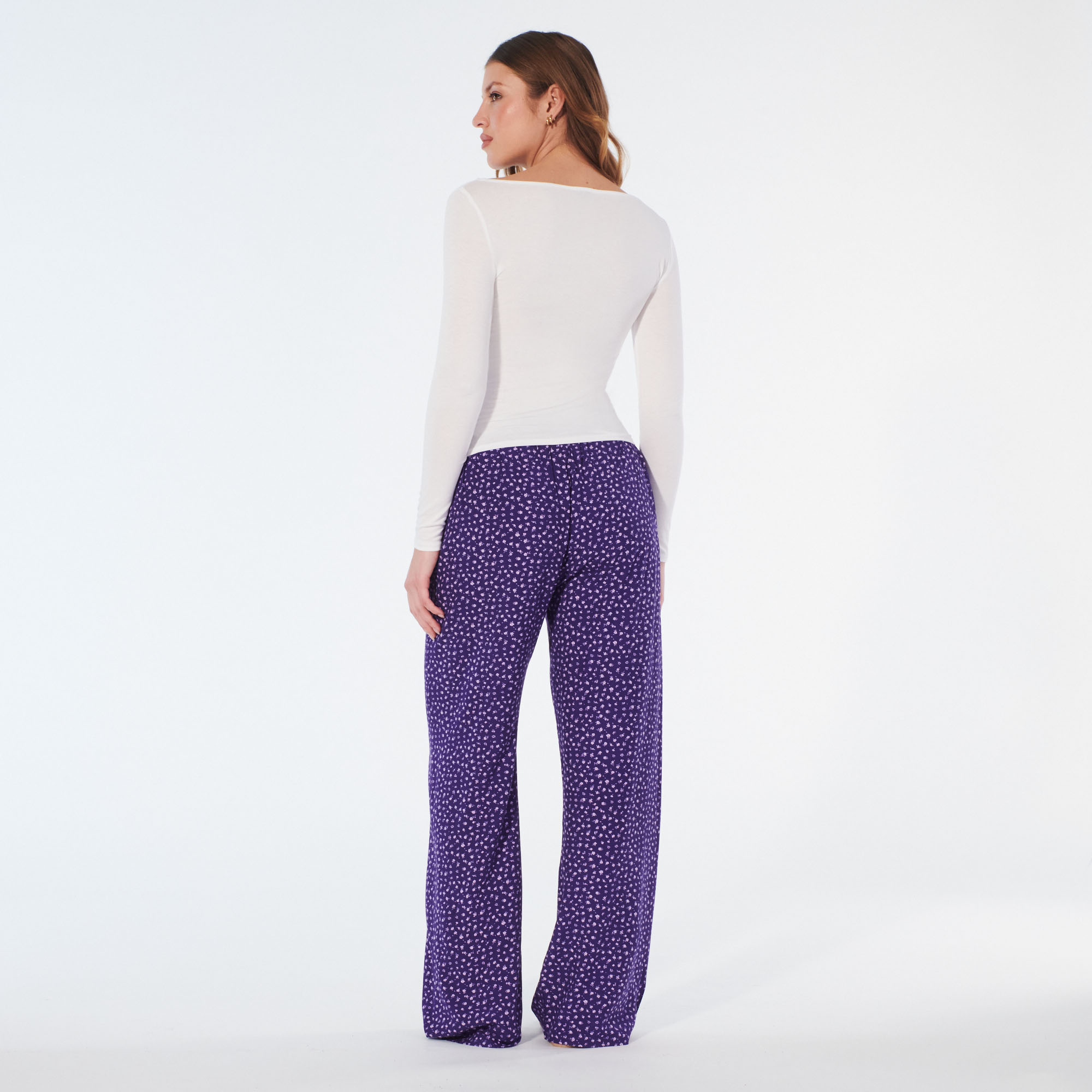 Pantalon de pyjama à motifs fleurs