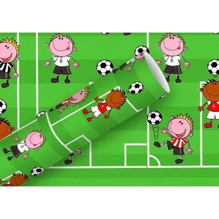 Braun & Company Geschenkpapier Fußball, 70 x 200 cm
