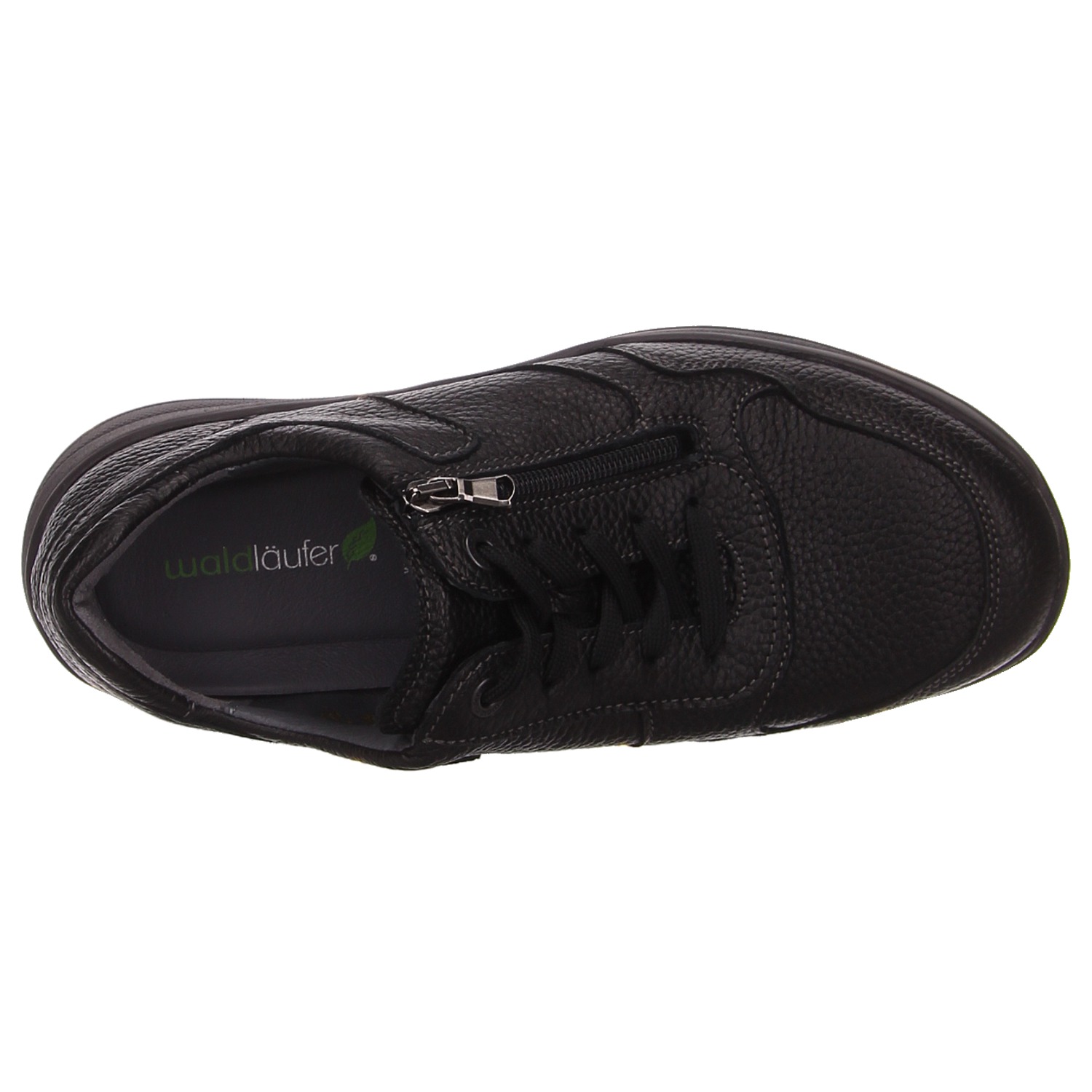 Waldläufer Schnürschuh schwarz schwarz