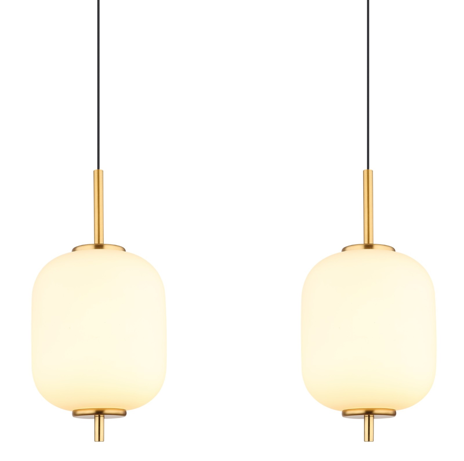 LED-Hängeleuchte - messingfarben-schwarz matt - 220 cm