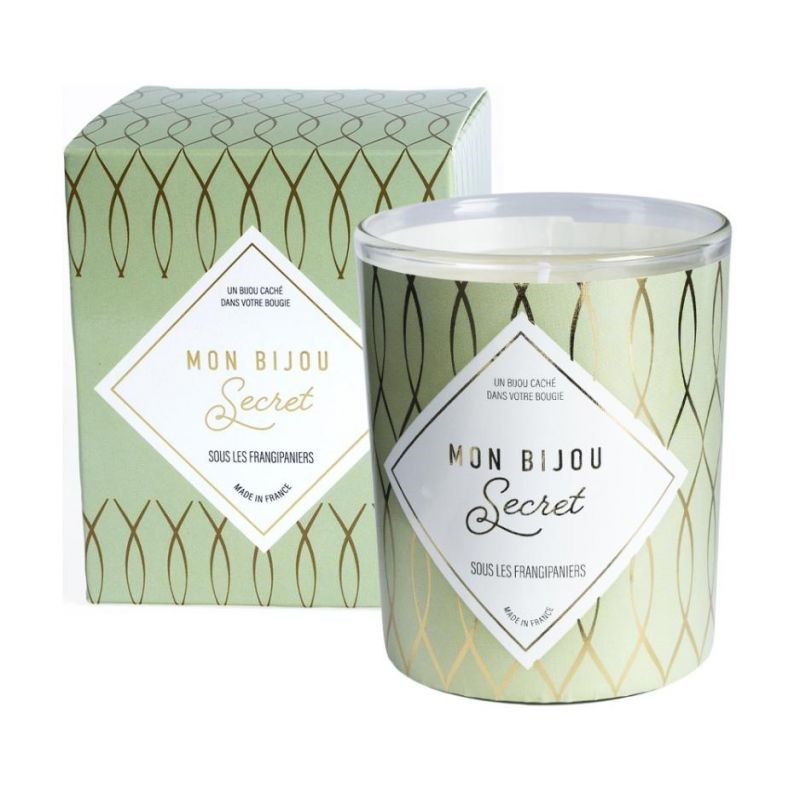 Bougie Bijou Bracelet doré - Parfum Sous les frangipaniers - 40h