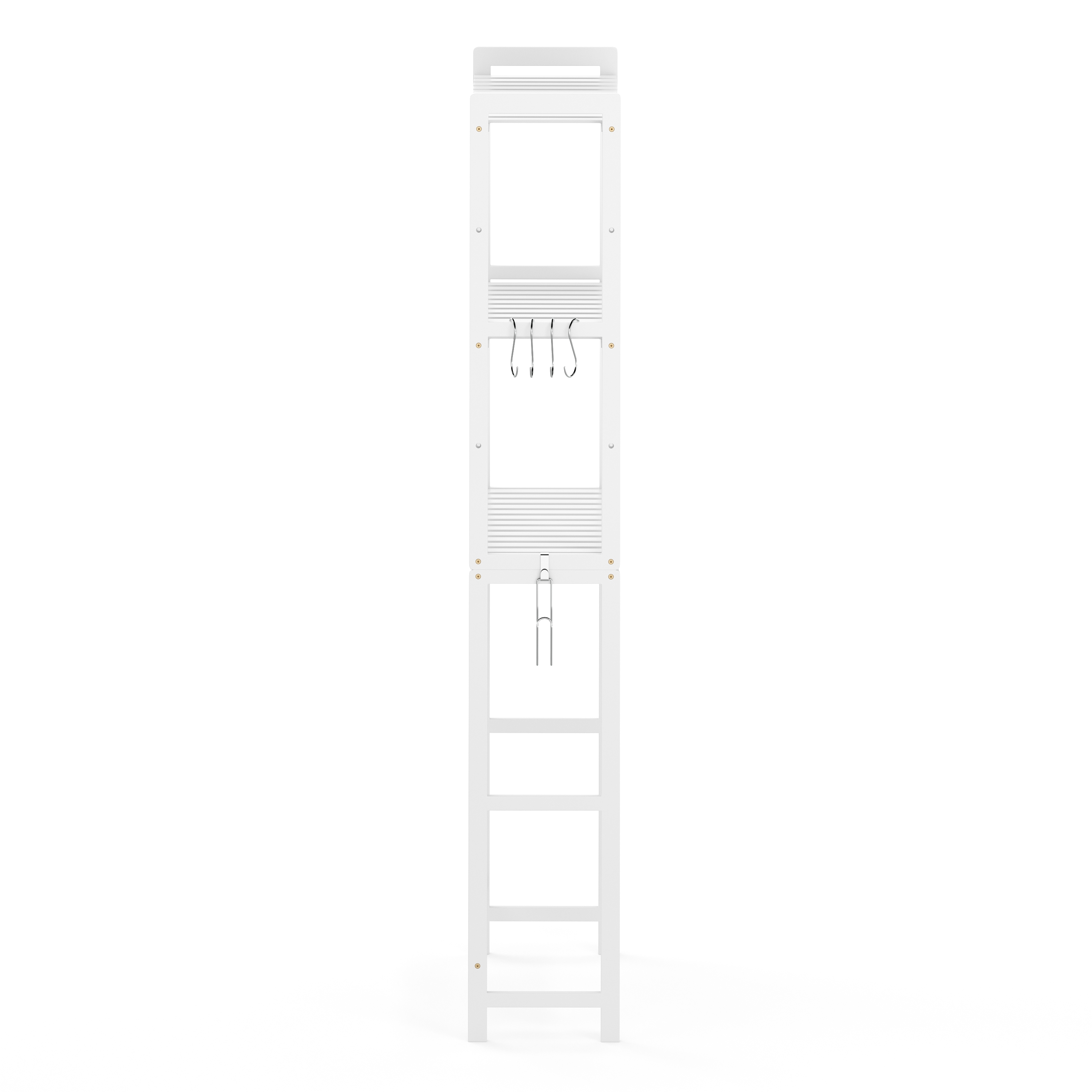 Toilettenregal Bambus 63 x 26 x 163 cm weiss