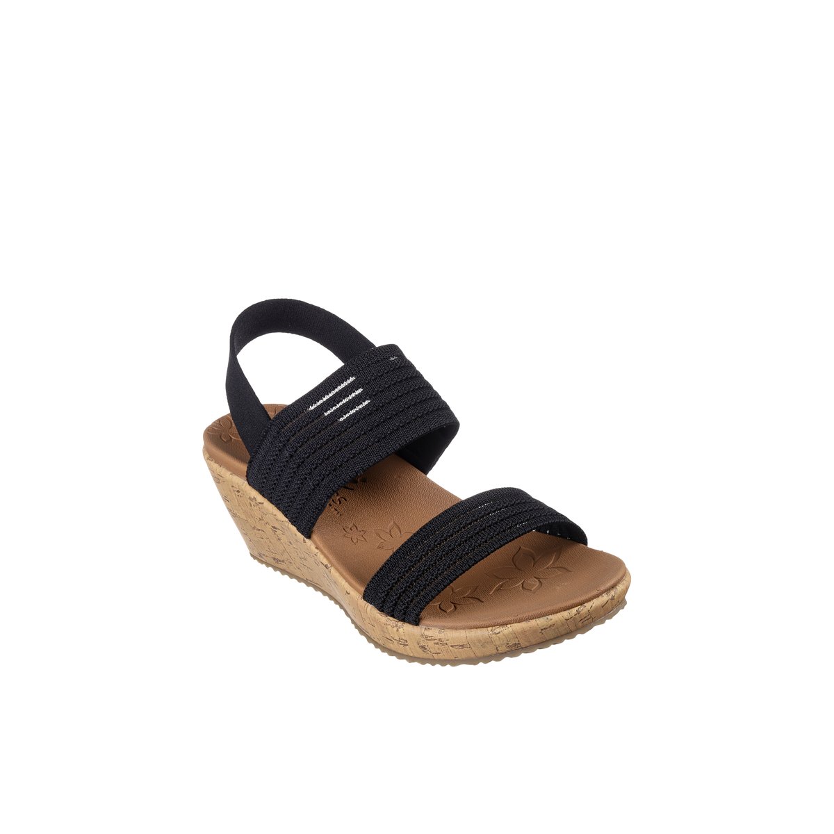 2X les points-Beverlee_sg-Sandales à bride arrière - Talon compensé - Noir