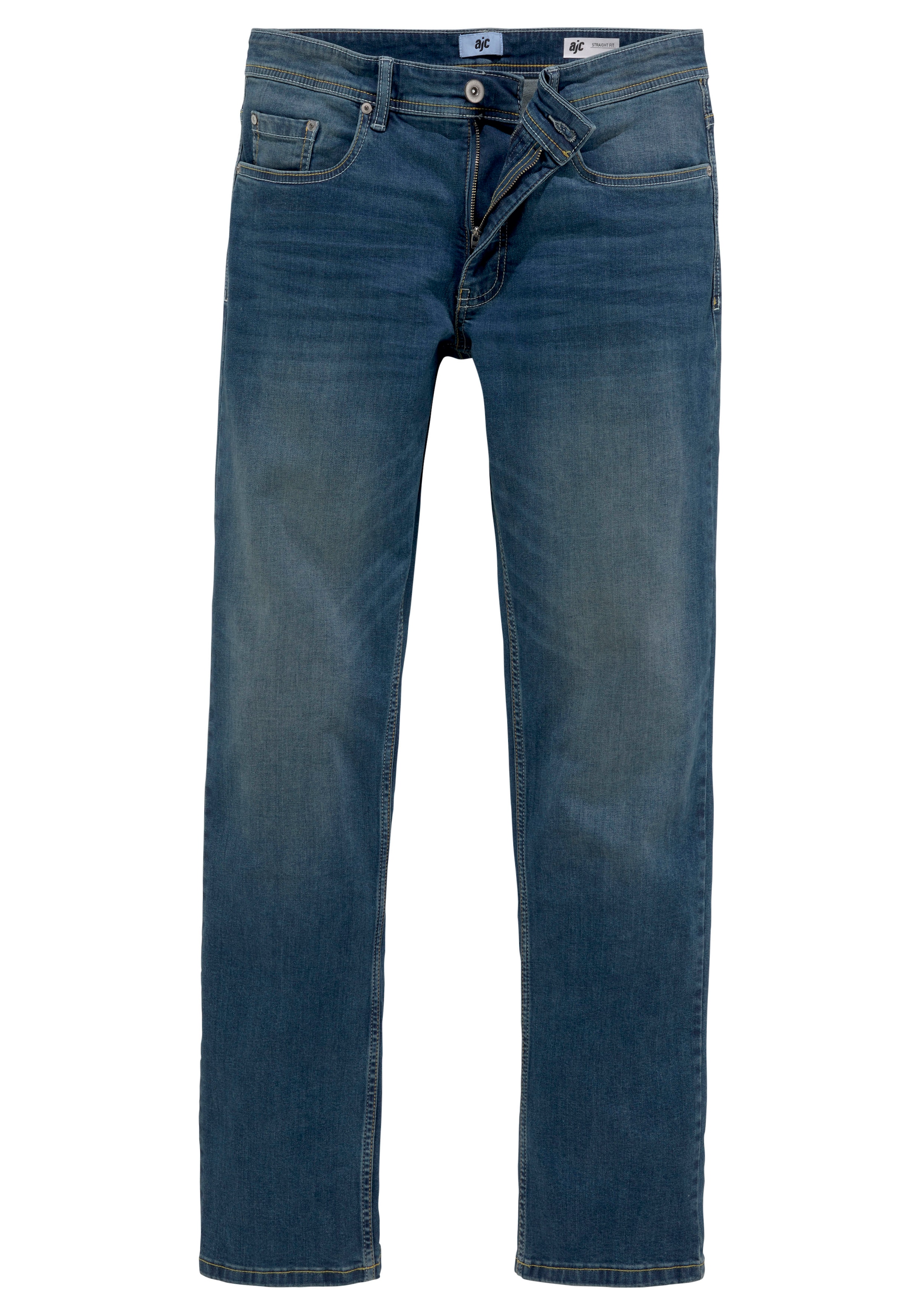 AJC Straight-Jeans gerade geschnitten,  Used-Look-Waschung,  niedrige Leibhöhe