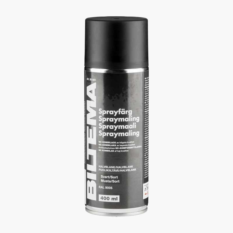 Spraymaling, halvblank, sort, 400 ml