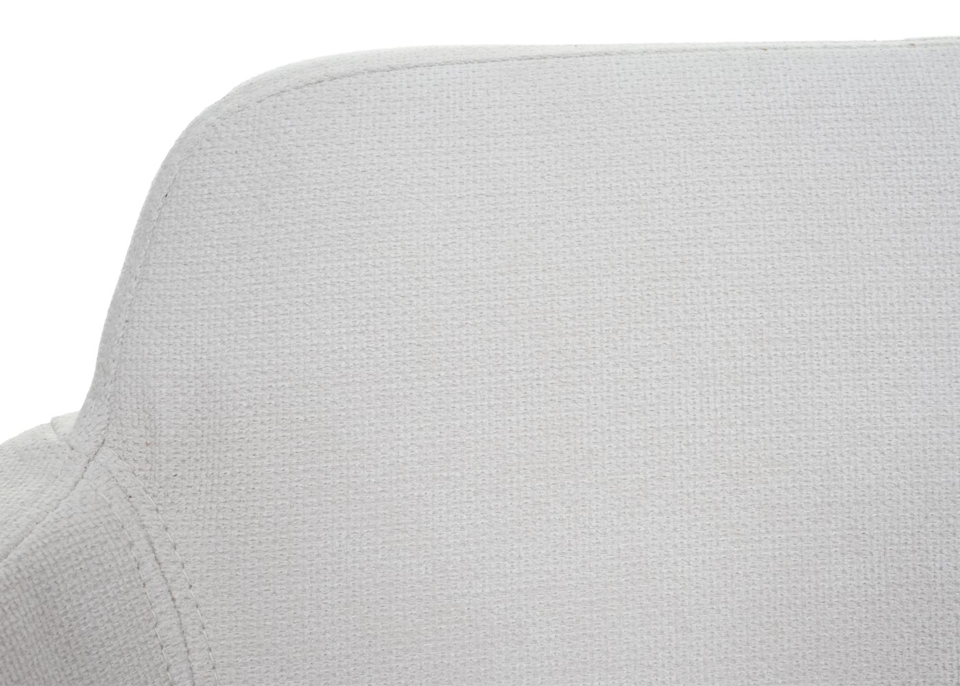 Sitzbank MCW-L13, Esszimmerbank Bank Polsterbank Garderobenbank Rückenlehne Armlehne Stoff/Textil 133cm ~ creme-weiß