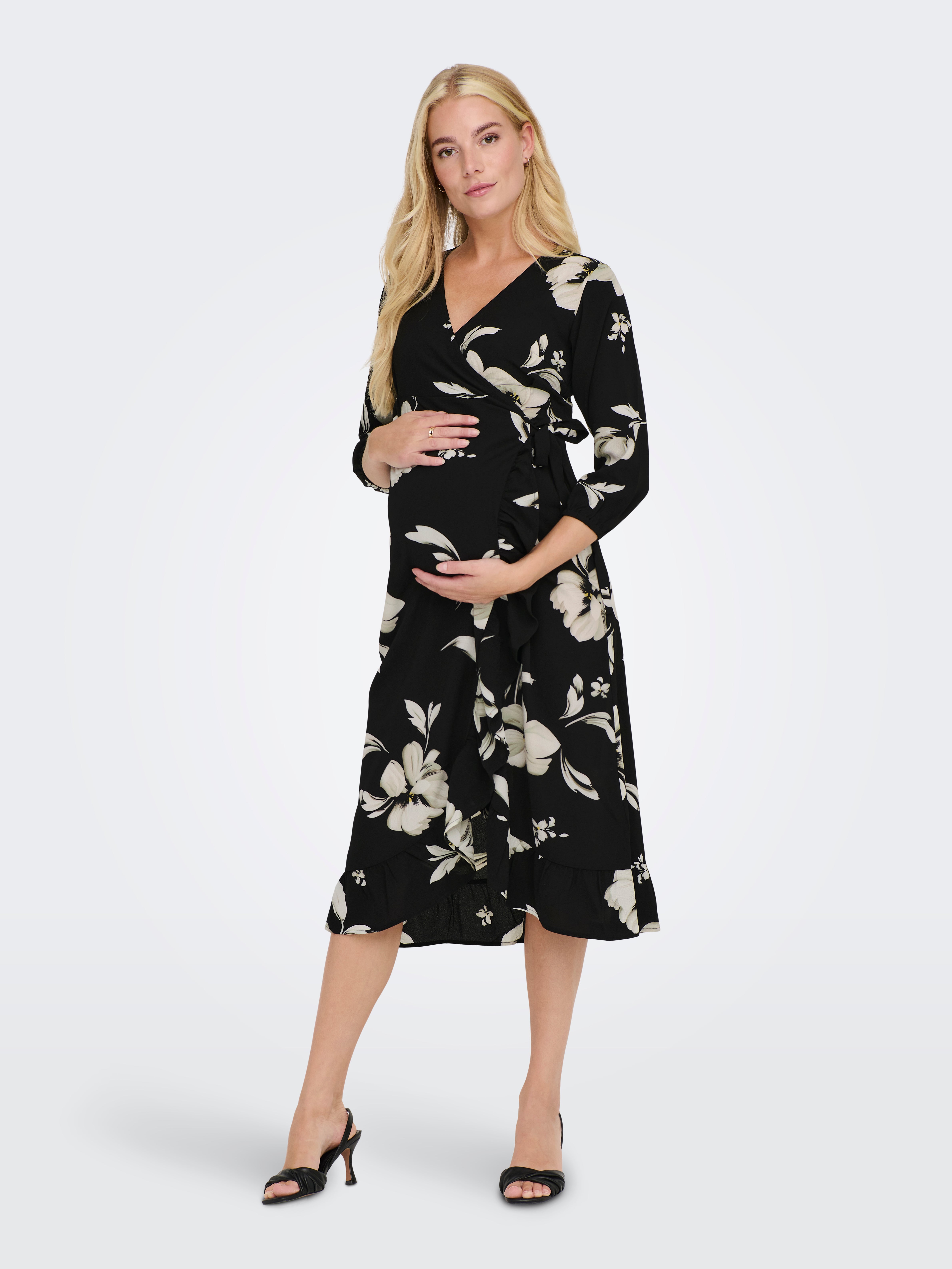 OLMLUXLEA Langes Kleid Black