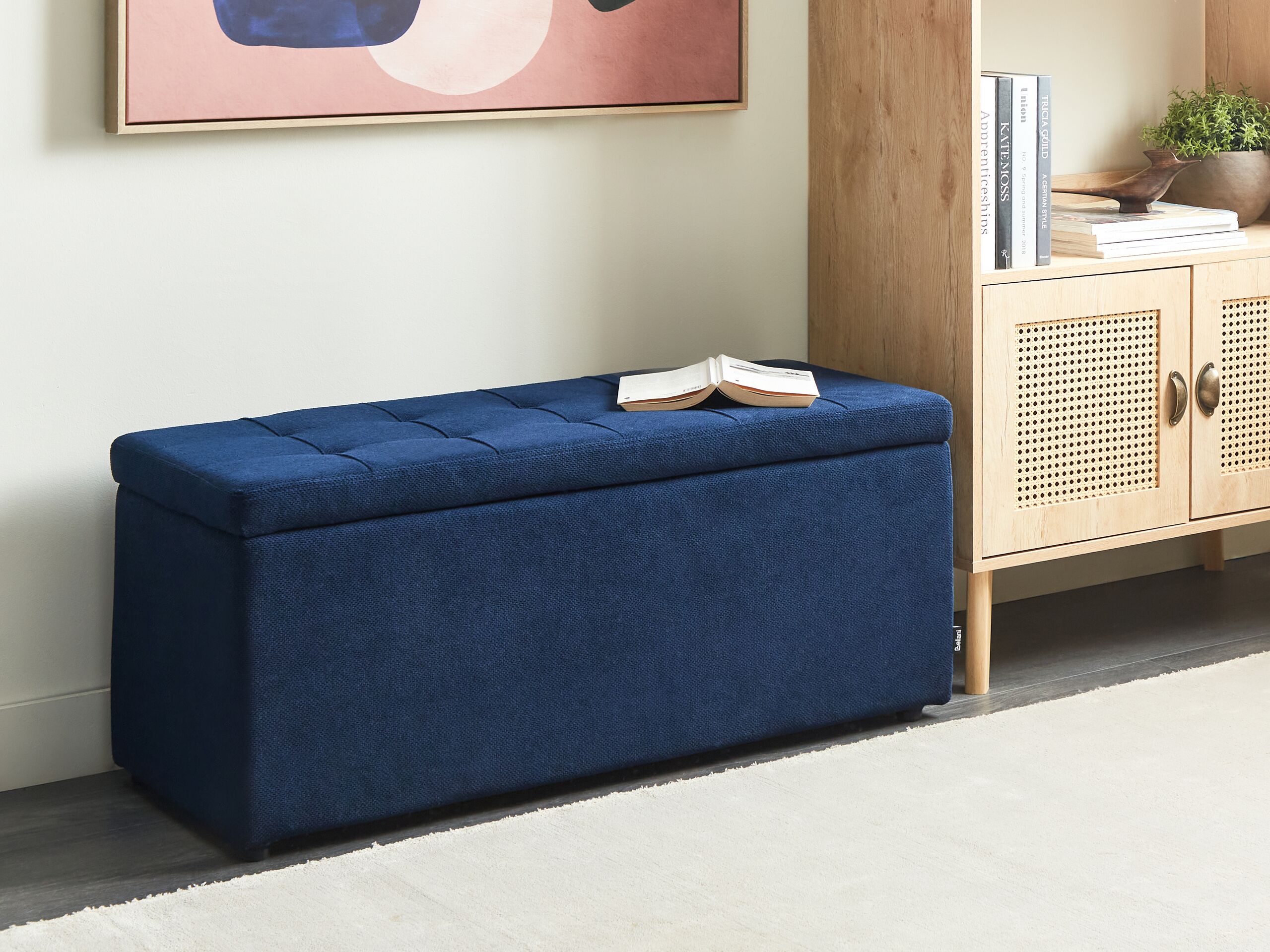 Beliani - OREM - Hocker - Marineblauw - Polyester