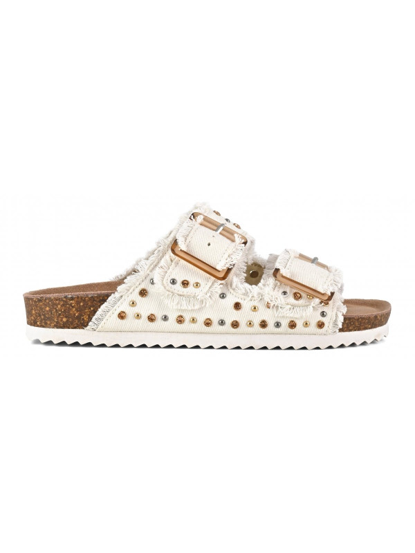Colors Of California - Mules Denim Blanc