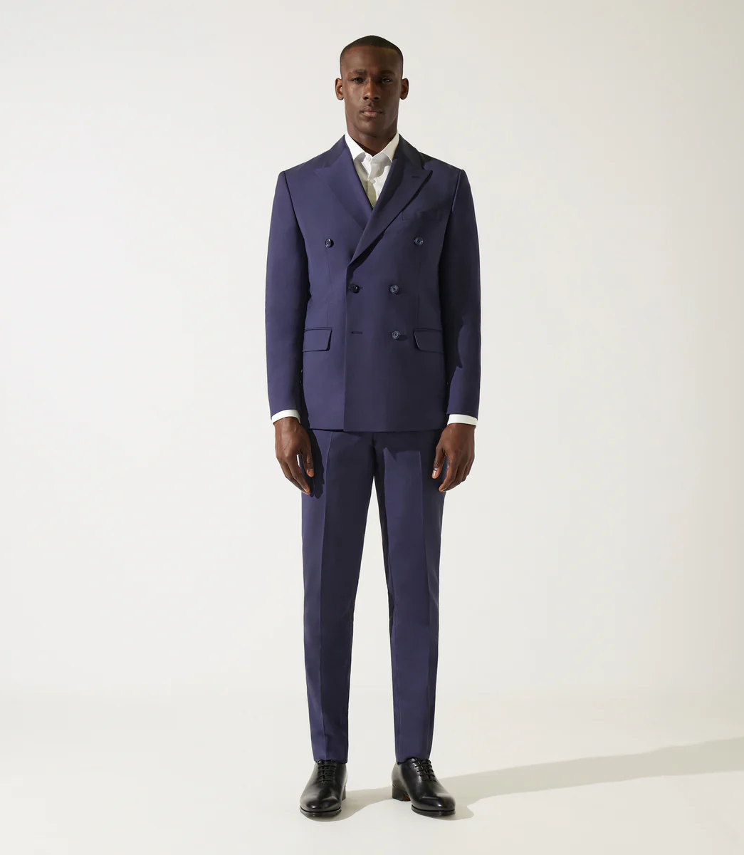 Costume croisé bleu marine