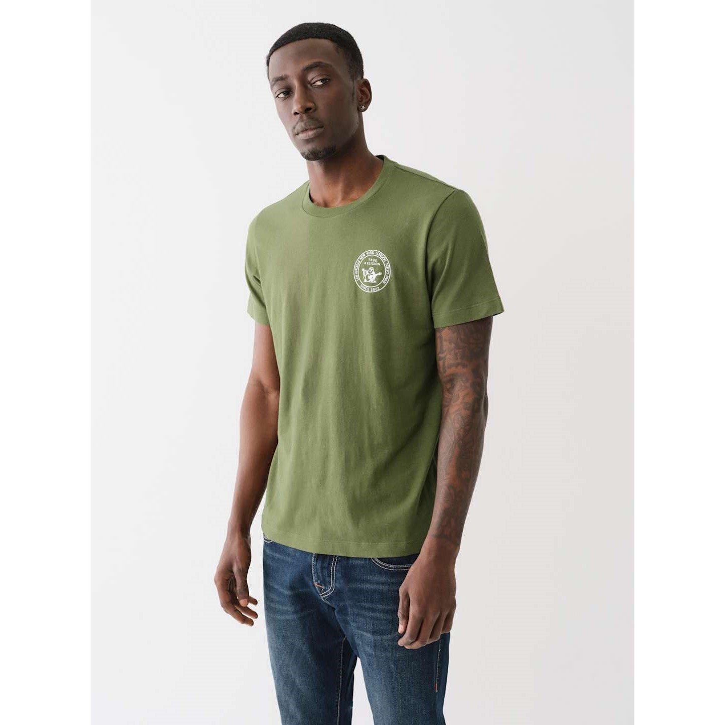 True Religion TR Stamp Crew Neck T Shirt Mens