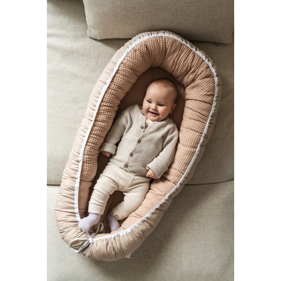 ULLENBOOM Kuschelnest Waffelpique sand