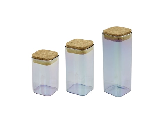 TASTY - Boîte alimentaire Set de 3 boîtes de conservation en verre avec couvercle 28...