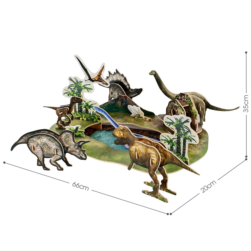 National Geographic Kids: 43-teiliges 3D-Puzzle „Dinosaurierpark“