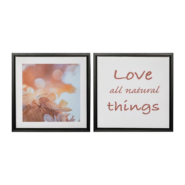 Bild gerahmt Naturliebe, 2er Set