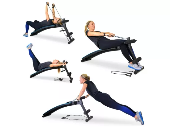 Banc de Musculation ARTEMIS Appareil de fitness multifonction avec sangles de résistance et Hauteur réglable