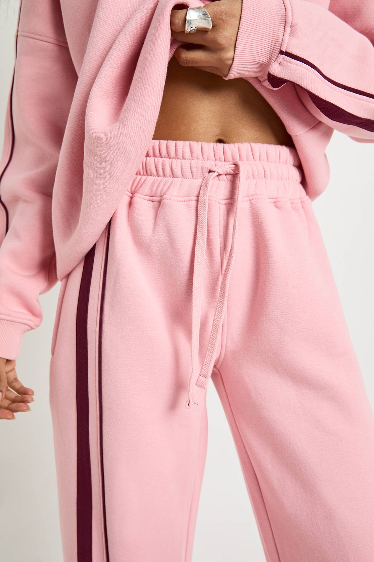 boohoo Jogging Droit À Bandes Contrastées