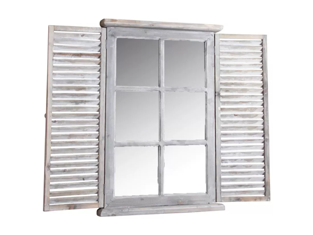 Miroir en bois teinté vieilli Taille 2