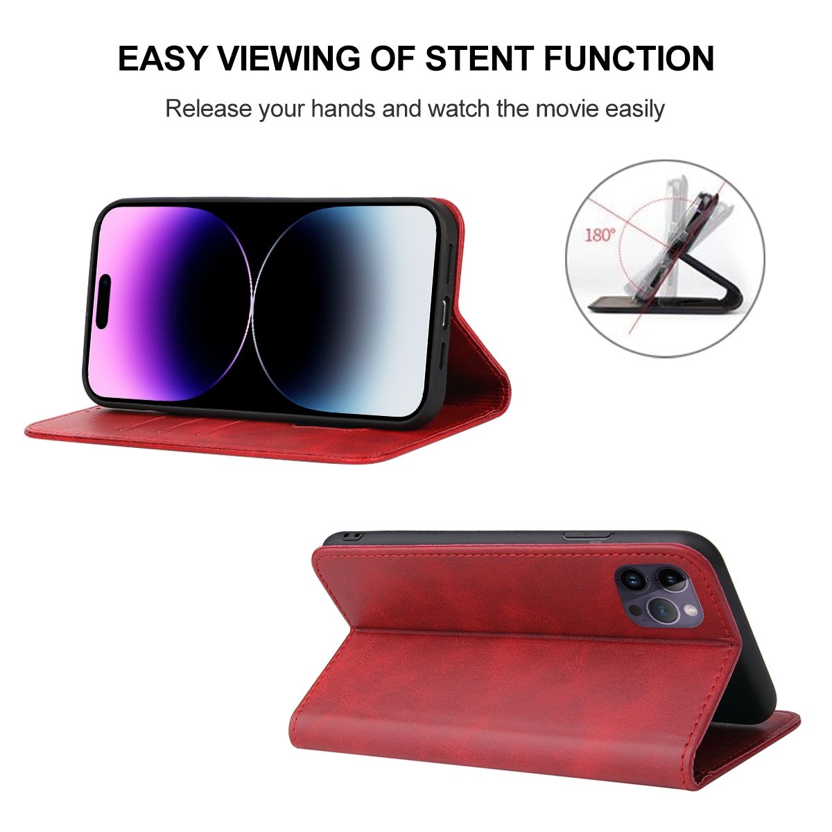 Hülle für Apple iPhone 15 Pro Max Schutz Handy Case Cover Tasche Wallet Etuis