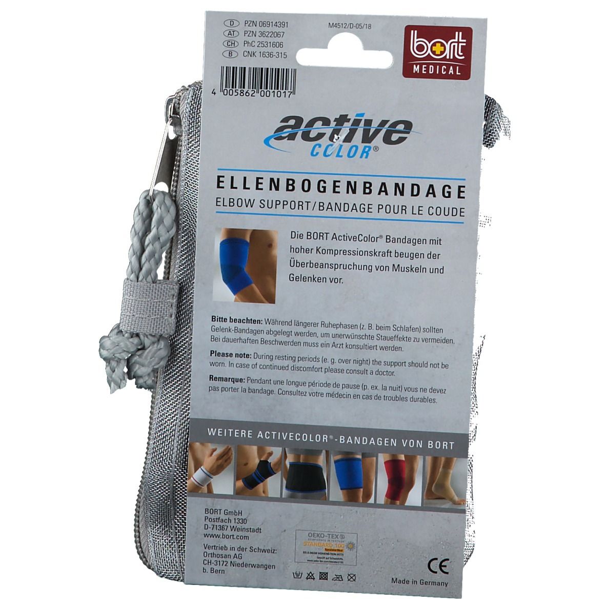 BORT ActiveColor® Ellenbogenbandage Gr. L blau