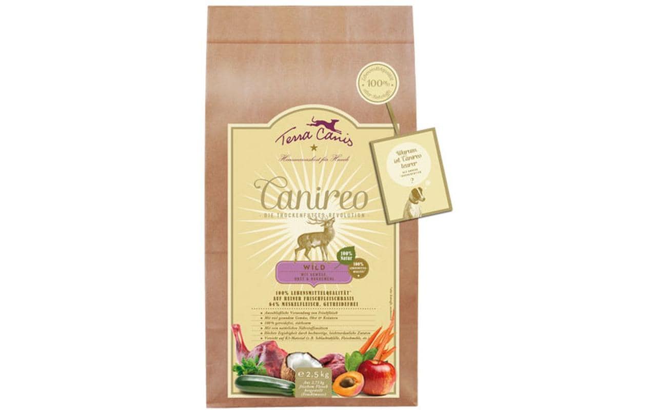 Trockenfutter Canireo Wild, 2.5 kgTrockenalleinfuttermittel für Hunde