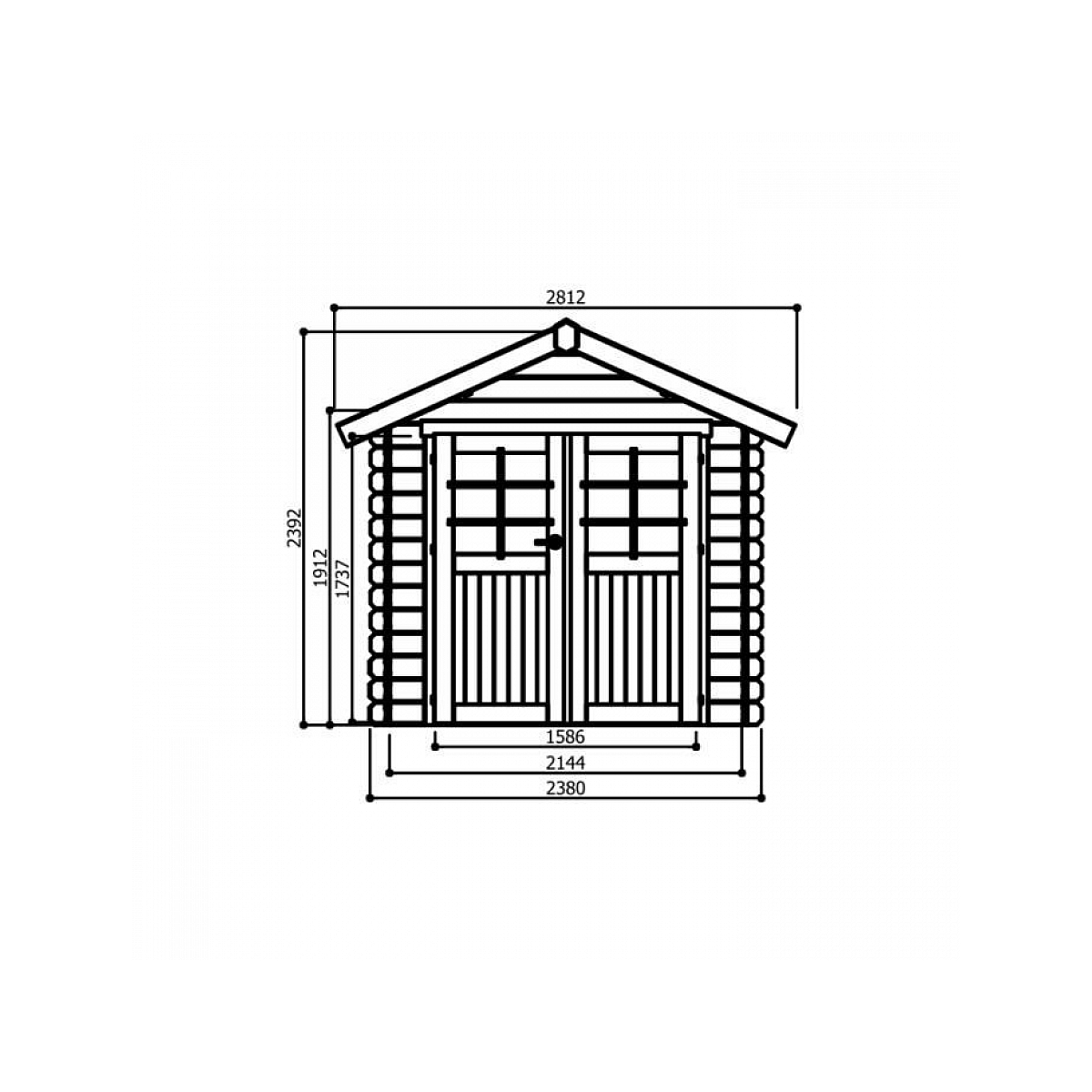 Abri de jardin nimes bois 2380 x 2380