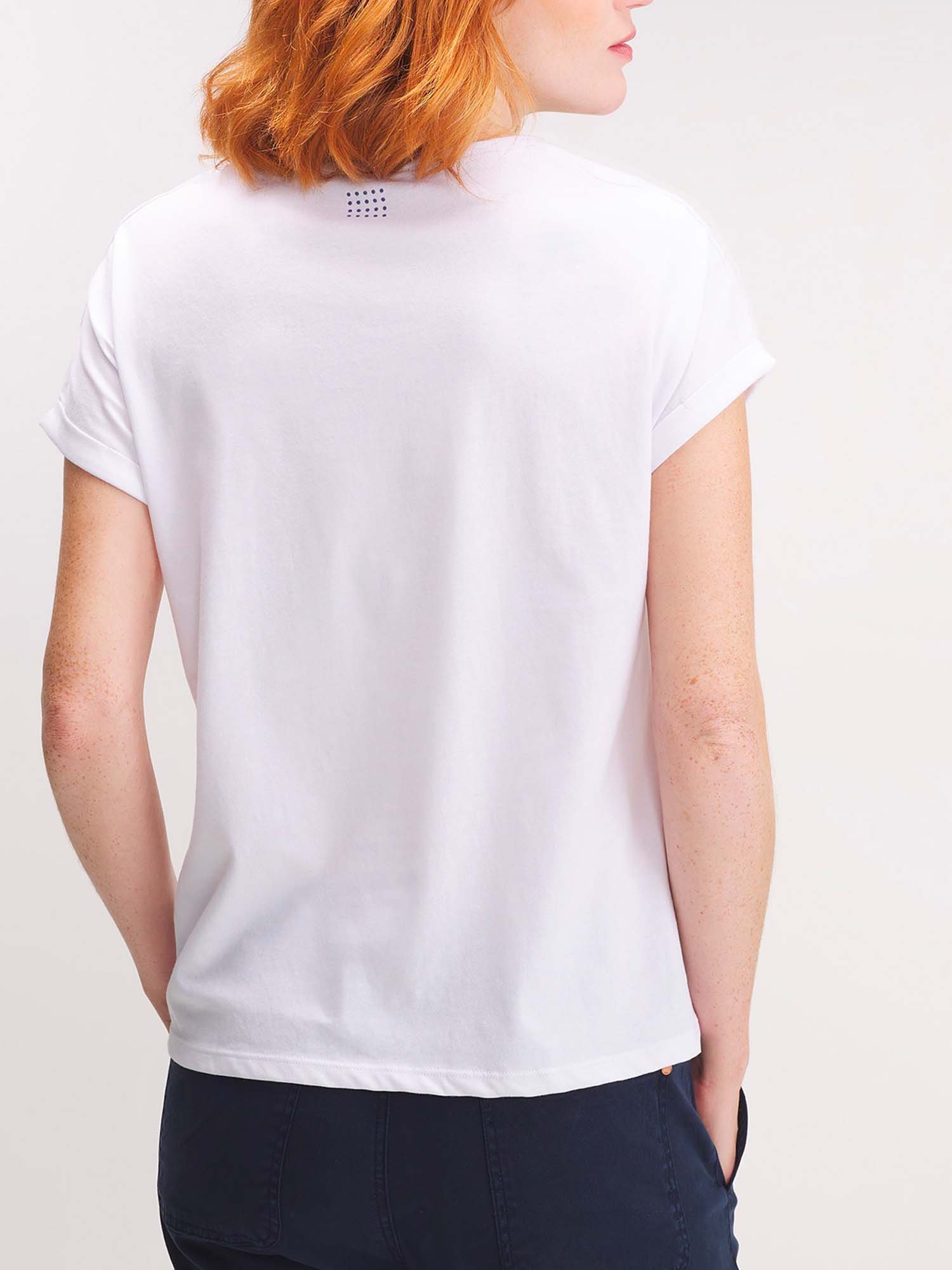 Tee Shirt Femme A Motif Blanc