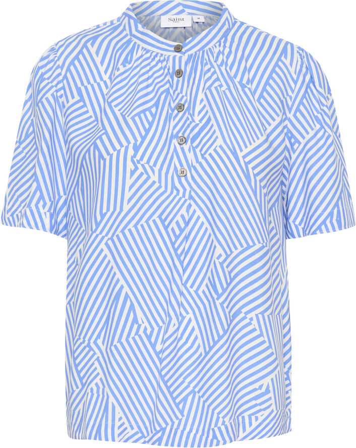 Saint Tropez ElyseSZ Blouse Milky b. braided stripes