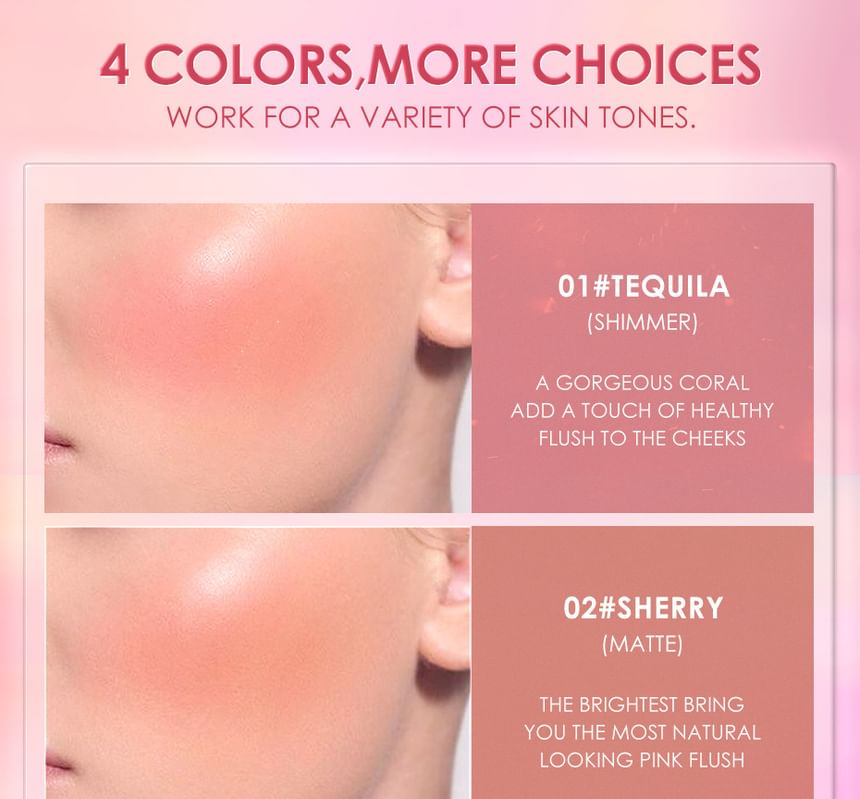 FOCALLURE - HANGOVER Red Wine Blusher - 4 kleuren