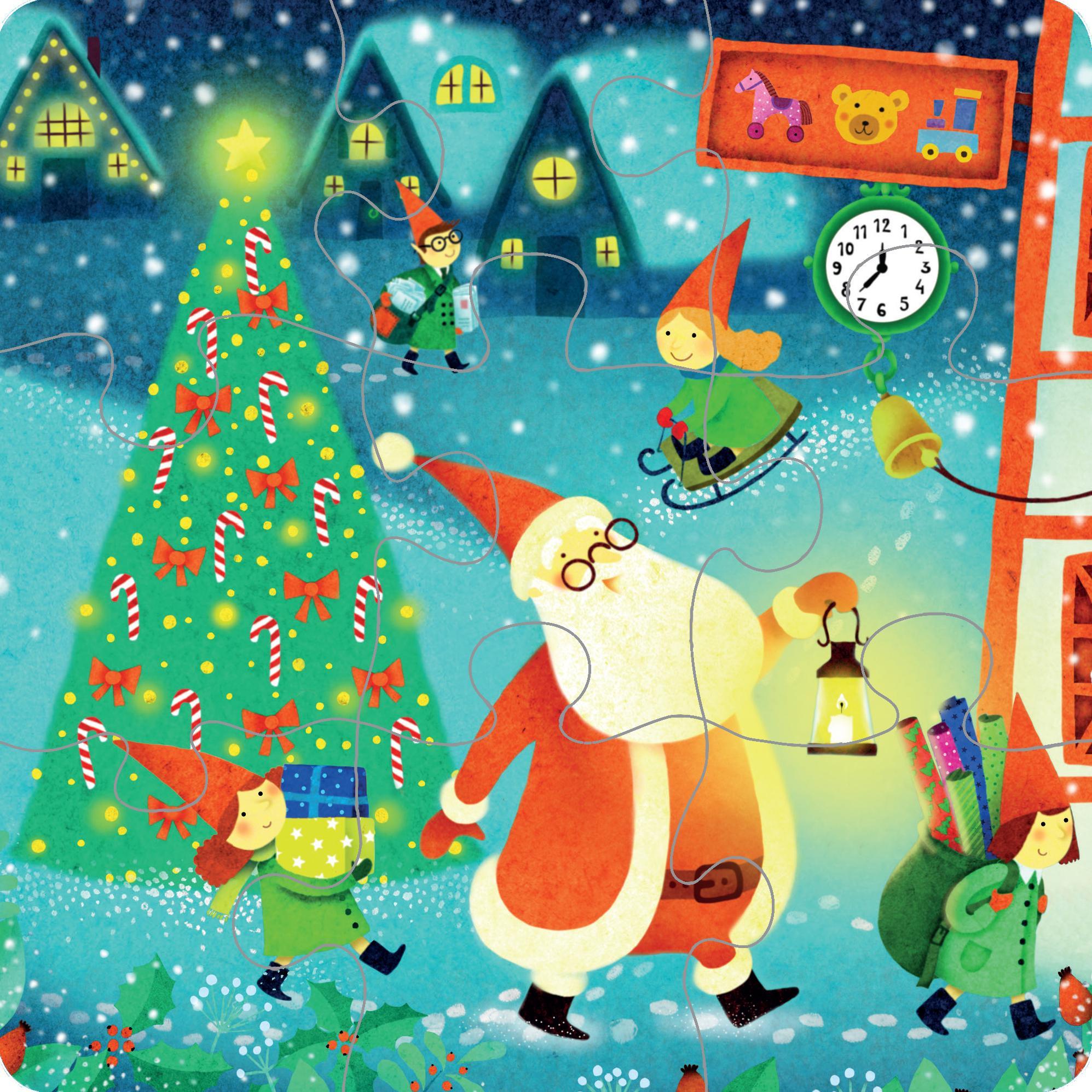 Erstes Puzzle & Buch: Der Weihnachtsmann