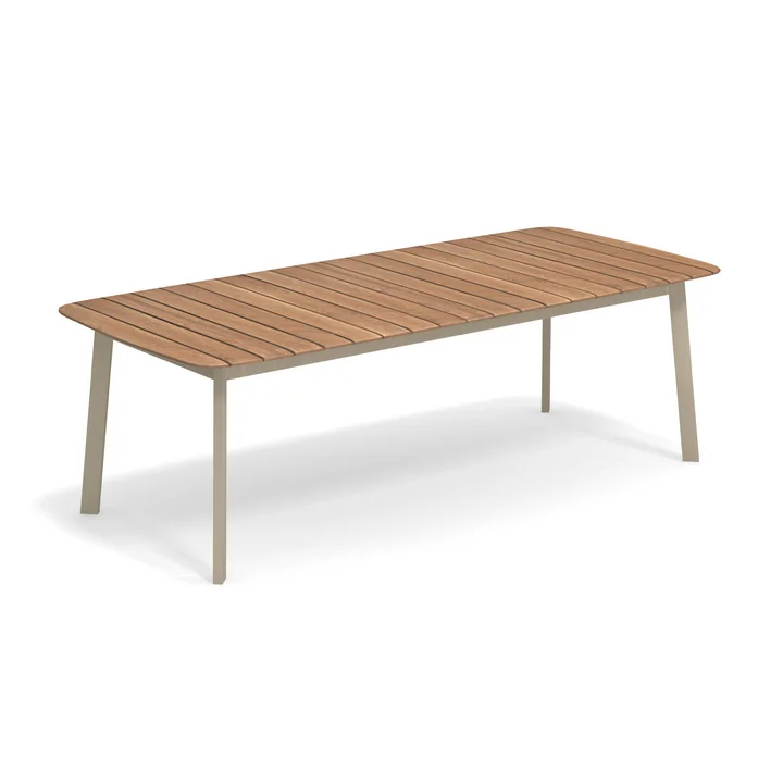 Emu - Shine Outdoor Tisch 225 x 100 cm, Teak / taupe