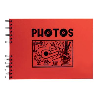 Exacompta Musicart - Album photo spiralé - 50 pages - 32 x 22 cm - rouge