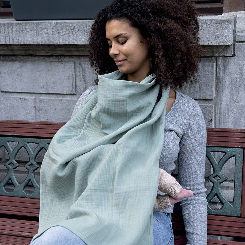 Cape d'allaitement multi-usages Mom'n Play green