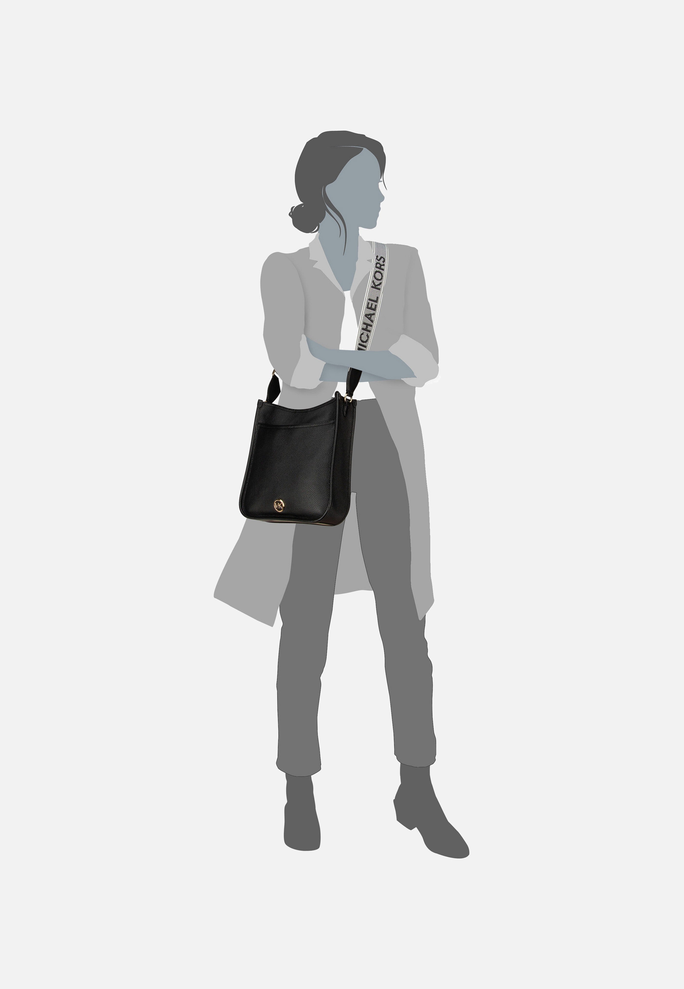 Luisa LG 30/32 Pebble EMB Black - Crossbody Bag