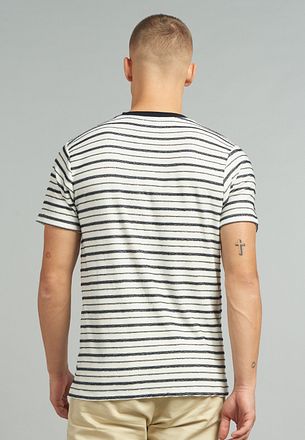 Dstrezzed T-shirt Reversed Strepen Wit 202816 kopen