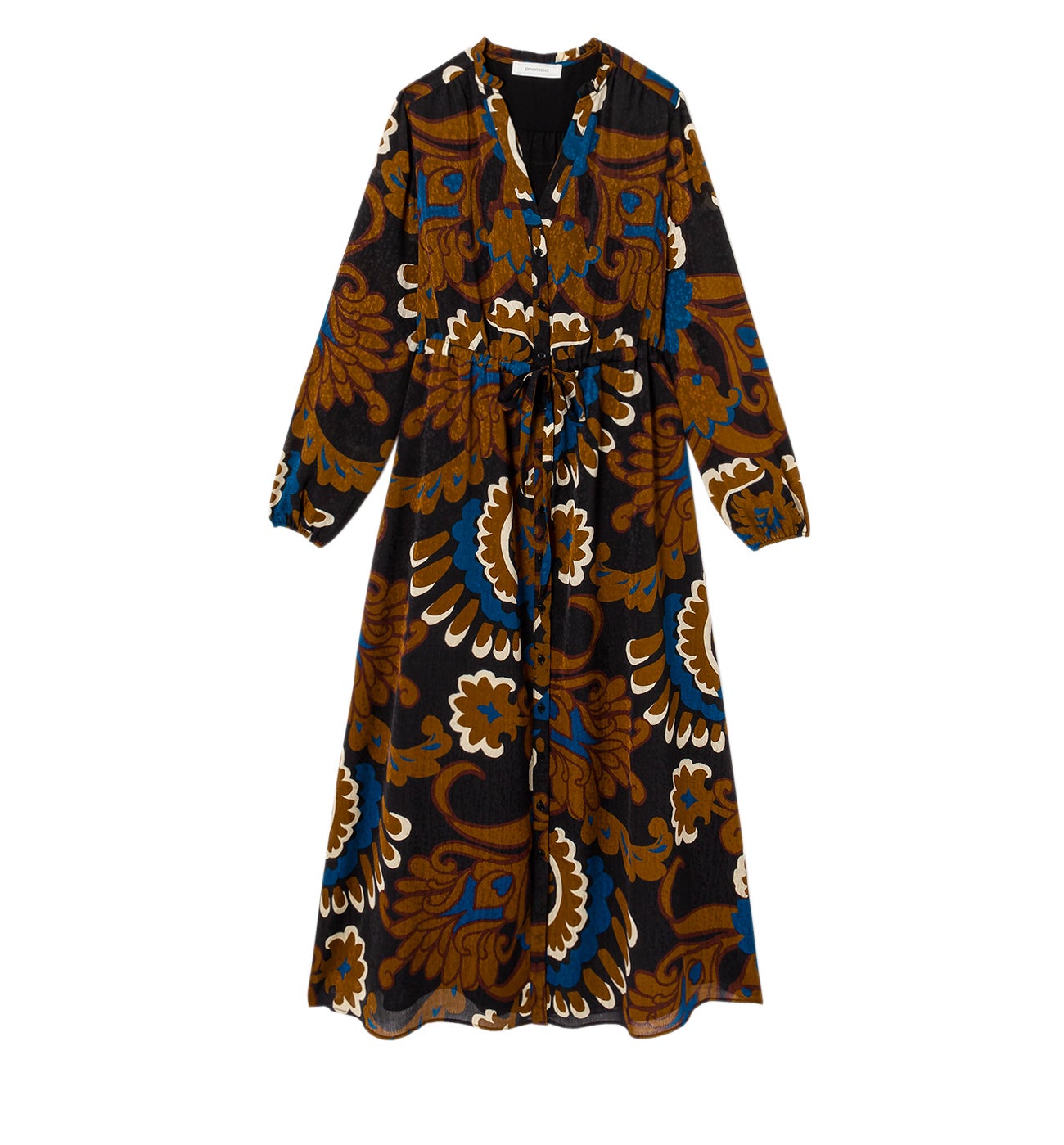 Longue robe-chemise imprimée - Imprimé multicolore