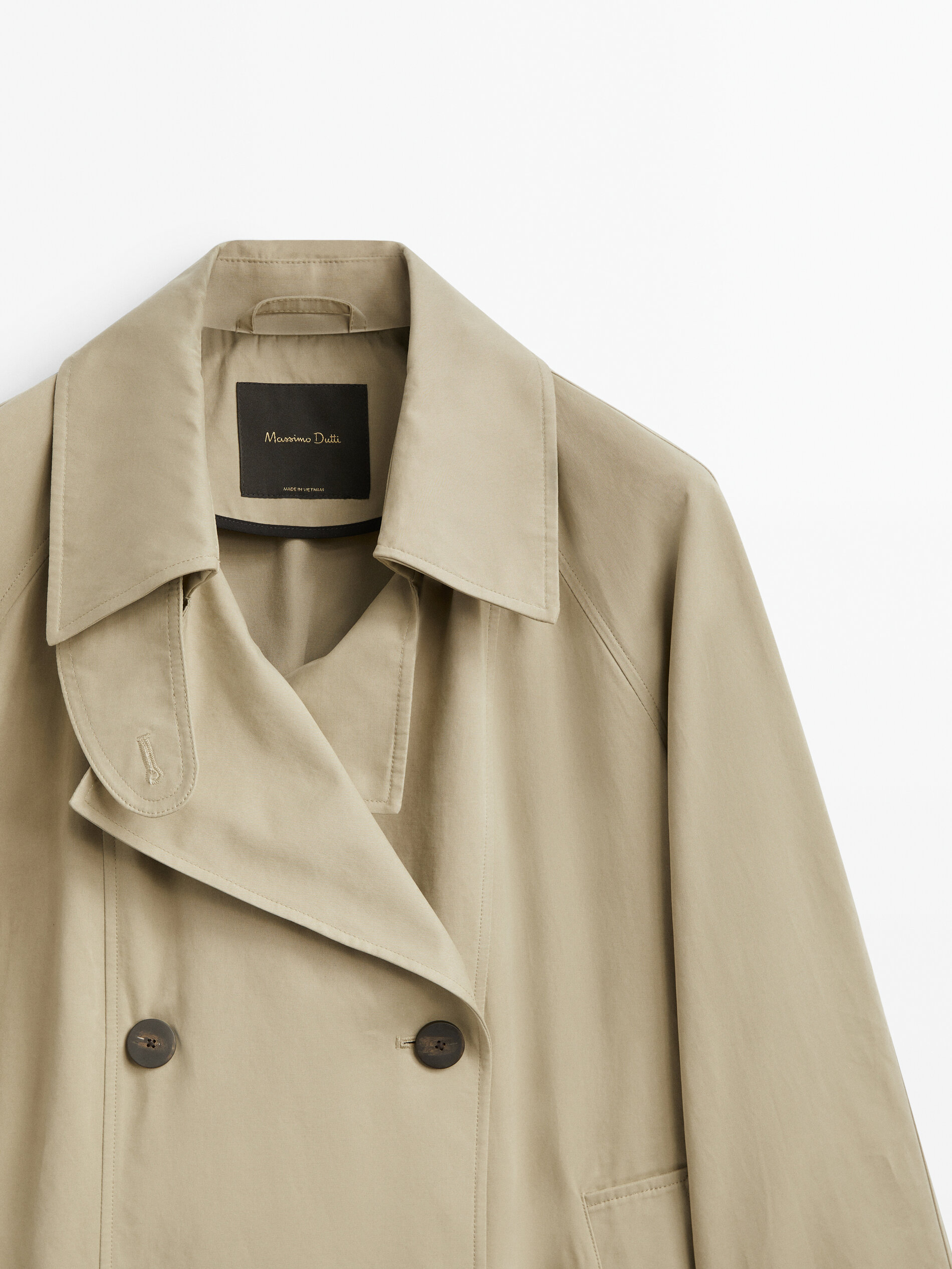 Trench Chaqueta com algodón - BEGE