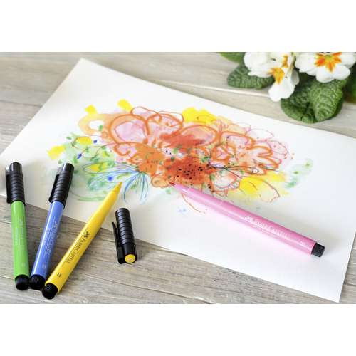 FABER-CASTELL PITT Artist Pen - 90er-Set im Holzkoffer